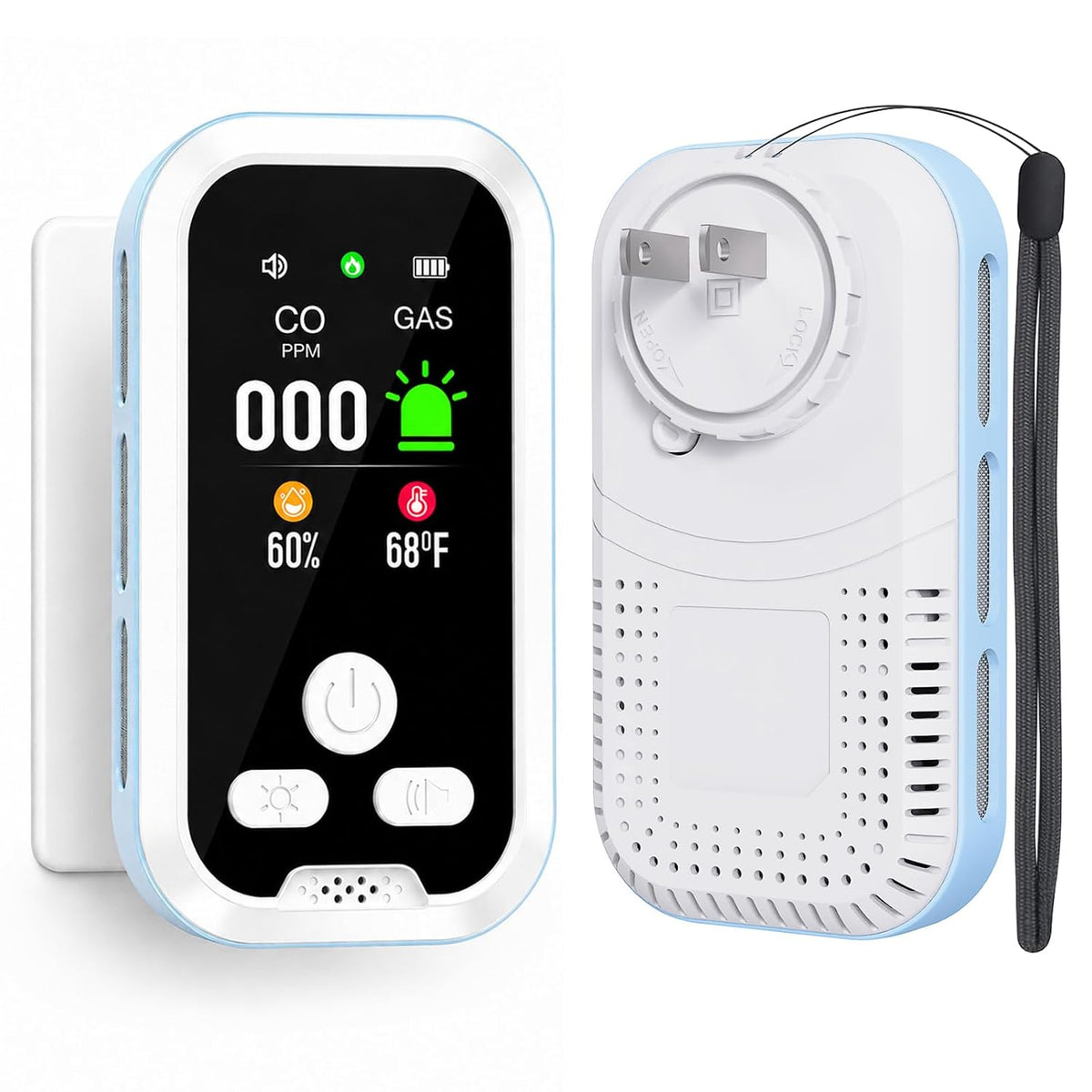 5‑in‑1 Indoor Air Quality Detector with HD Display Support Temp Humidity