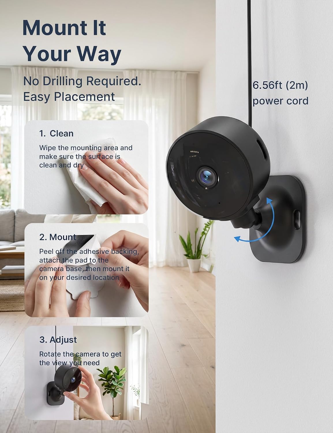GNCC 2.4GHz Indoor Security Camera for Home, 1080P Baby & Pet Cam, 4-Pack