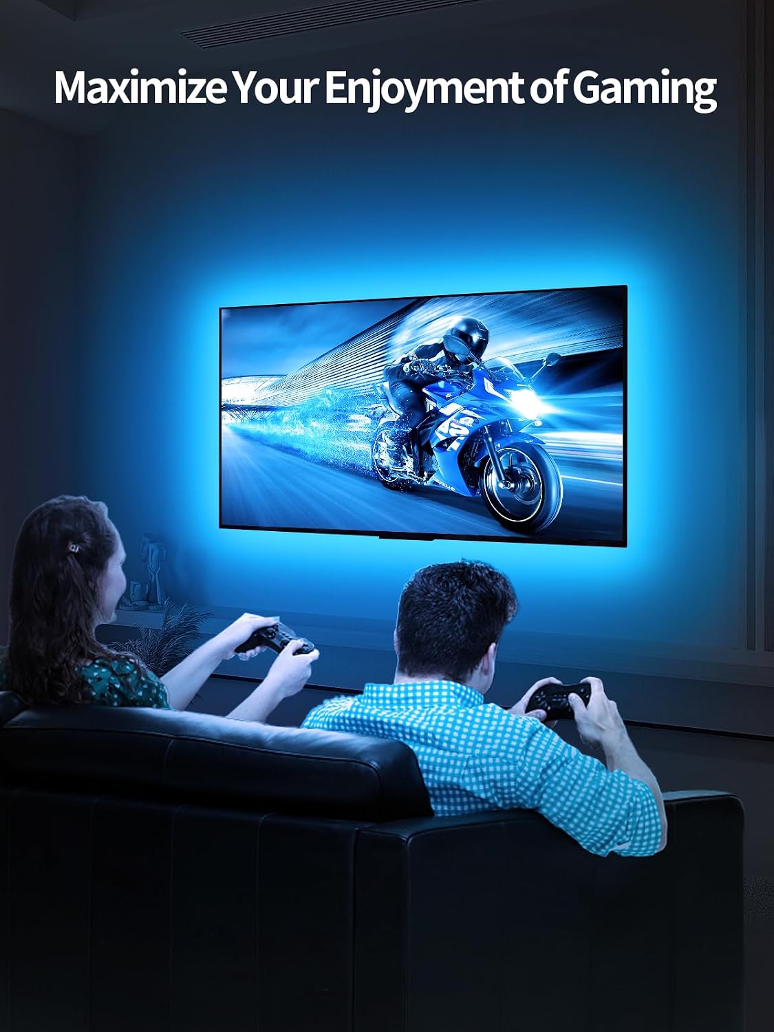KANTUTOE TV Lights Behind, 19.68ft LED Lights for 55-85 Inch TV, RGB TV Backlight, Music Sync Bluetooth APP and Remote Control Strip Lights USB Powered for Bedroom Gaming Room Decor