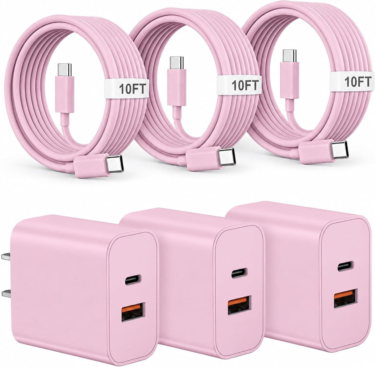 iPhone 18 17 16 15 Charger Fast Charging Type C USB C Chargers Pink