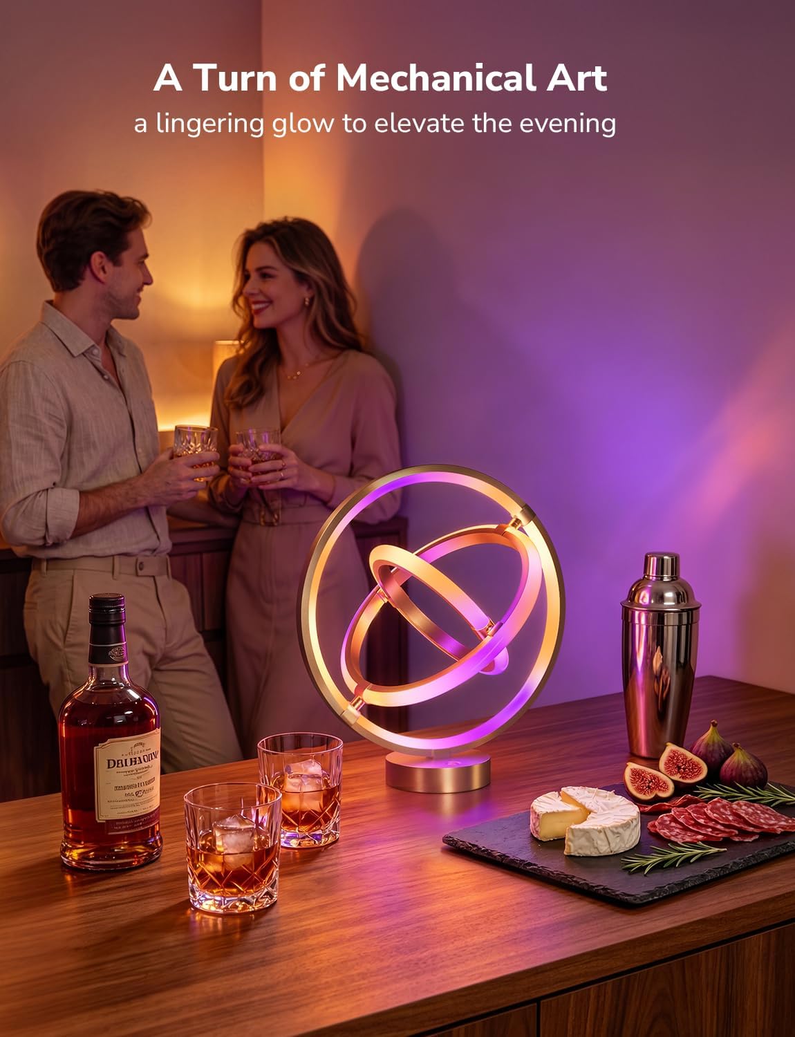 Lepro TB1 AI Smart Table Lamp, RGB+IC Addressable Color Changing Desk Light Alexa Google Home Enable, Music Sync, DIY Endless Scenes, APP Control Cool LED Lamp for Room Decor Ambient Lighting, 2.4 GHz