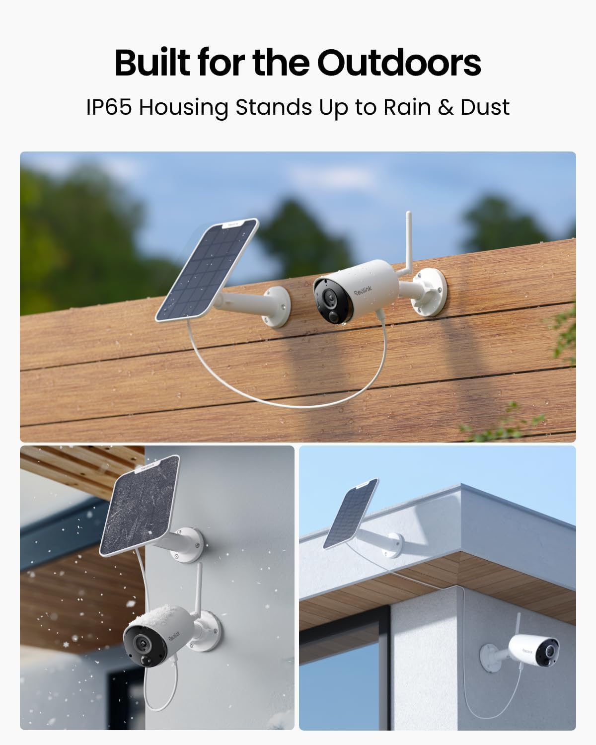 REOLINK Solar Camera Outdoor Wireless 2K 5MP Smart AI Detction Argus Eco | Up to 512GB Local Storage, No Subscription, IR Night Vision, Smart Playback, 2.4G WiFi, Home Hub Compatible