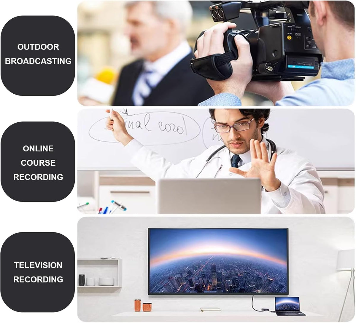 4K HDMI Video Capture Card with Microphone Full HD 1080P 60FPS | USB 3.0 Gaming Capture Device, Compatible with Switch/Xbox/PS4/PS5/PC/OBS