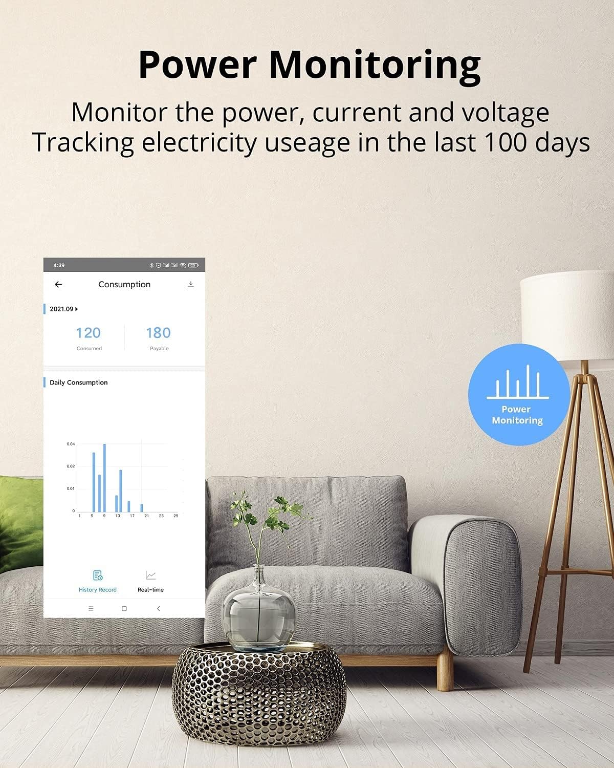SONOFF S31 WiFi Smart Plug with Energy Monitoring, 15A Smart Outlet Timer Switch ETL Certified, Compatible with Alexa & Google Home, IFTTT Supporting, 2.4 Ghz Wi-Fi Only