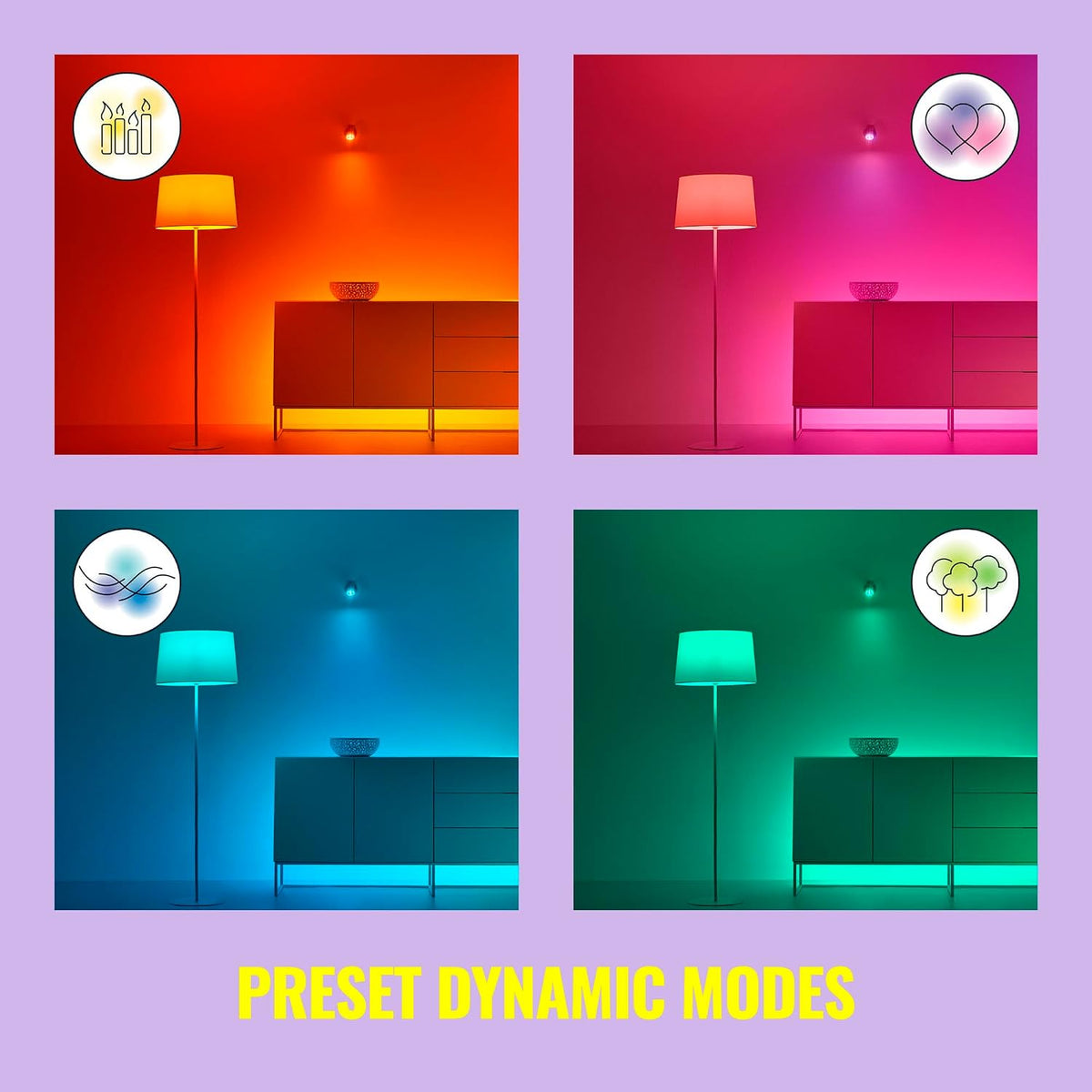 WiZ Connected 40W B12 Smart Candle-shape, E12 base, Full Color, Dimmable, 1-Pack, Indoor, Connect to Wi-Fi, Control Voice or App + Activate with Motion, Matter Compatible