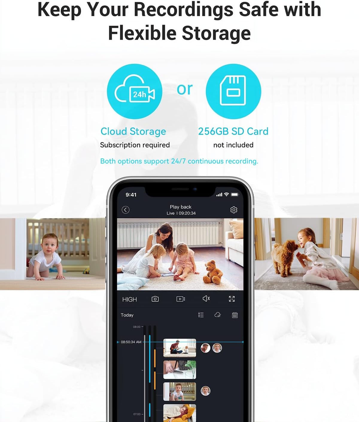 blurams 5G Cameras for Home Security, 2K Pet Camera with Phone App, 360° PTZ Indoor Camera w/Dual-Band WiFi6, Free Human/Motion/Sound Detection, 2-Way Talk, Night Vision, Compatible with Alexa, 2Pack