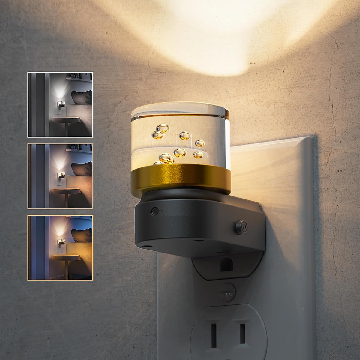 L LOHAS LED Motion Sensor Night Light, 2 Pack Bubble Night Light