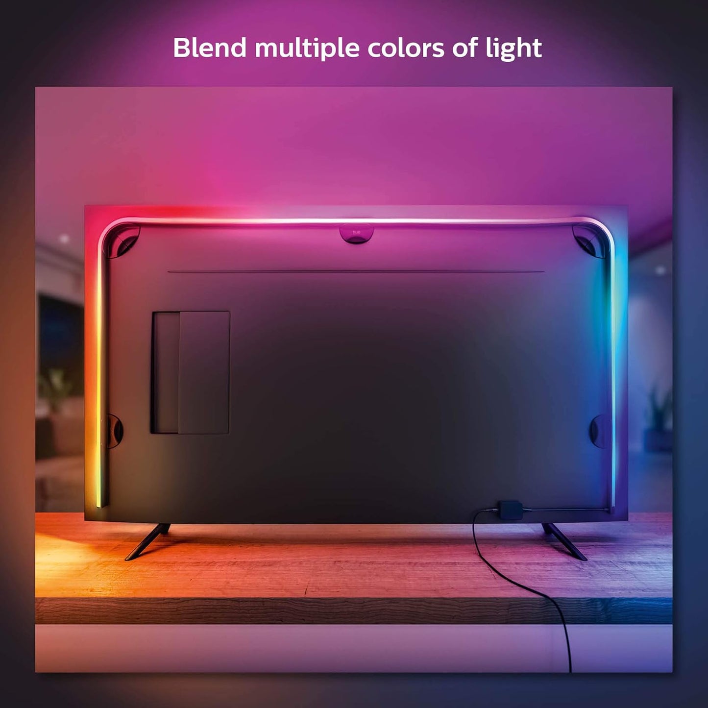 Philips Hue Play Gradient 65" Smart TV Light Strip, Flowing Color-Changing LED Strip Lights, Multicolor TV Backlight Sync with Music and Gaming, Requires Bridge & Sync Box, Control with App and Voice