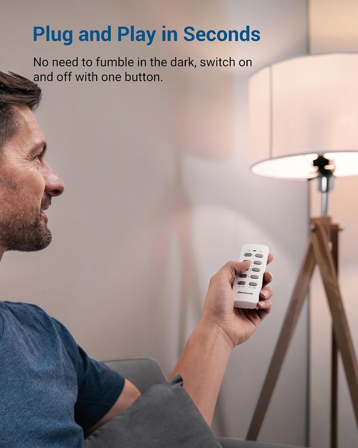 DEWENWILS Wireless Remote Control Outlet, 125V/15A/1875W Remote USB Outlet Switch, 100FT Control Range, Programmable & Expandable Indoor Remote Control Outlet for Light, Fan