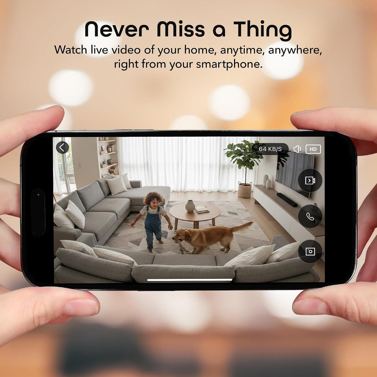 Geeni Look 2K 4MP Smart Indoor Security Camera, 1440p Ultra HD, 2-Pack