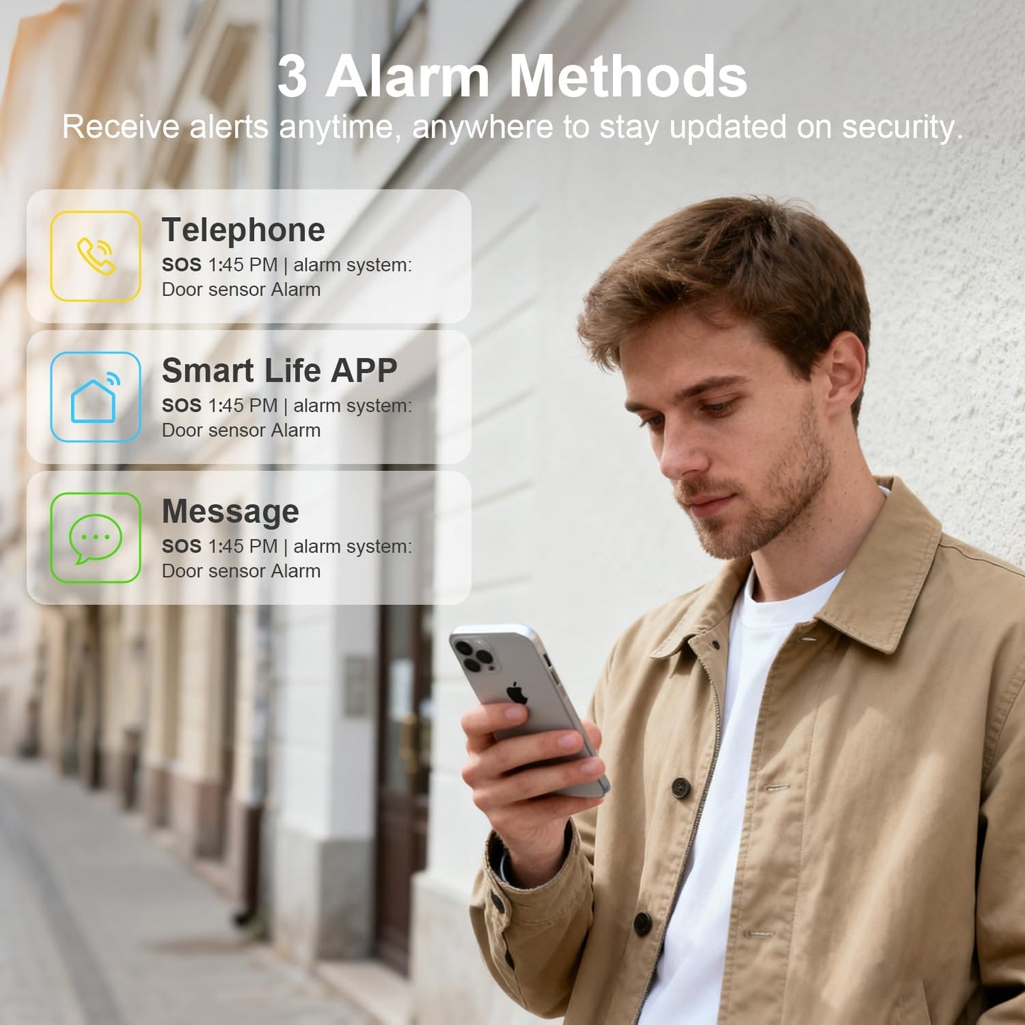 Wireless Alarm System for Home Security,24Pcs WiFi+GSM/4G Home Alarm System with Loud Alarm Security System,SOS Button,Window Alarms, APP Control,Motion Sensors,Compatible with Alexa,NO Monthly Fee