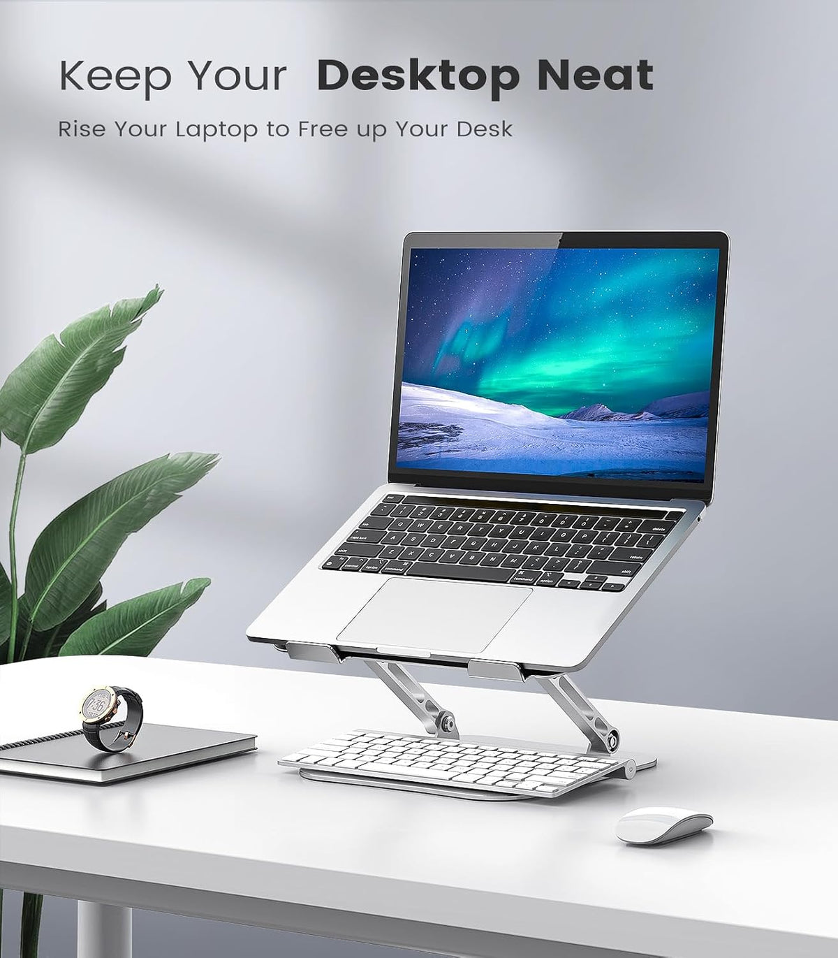 Orlian Adjustable Aluminum Laptop Stand for Desk, Laptop Riser for 11-16"