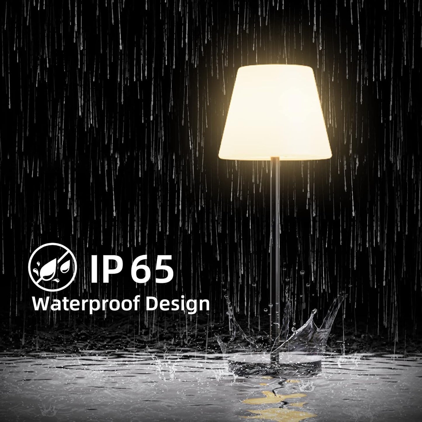 Gewiny Solar Table Lamp Outdoor Solar Lamp Waterproof with Light Sensor,Outdoor Lamps for Patio,Dimmable Warm White and RGB LED Solar Lamp Cordless,Portable Night Light for Garden、Terrace、Camping.