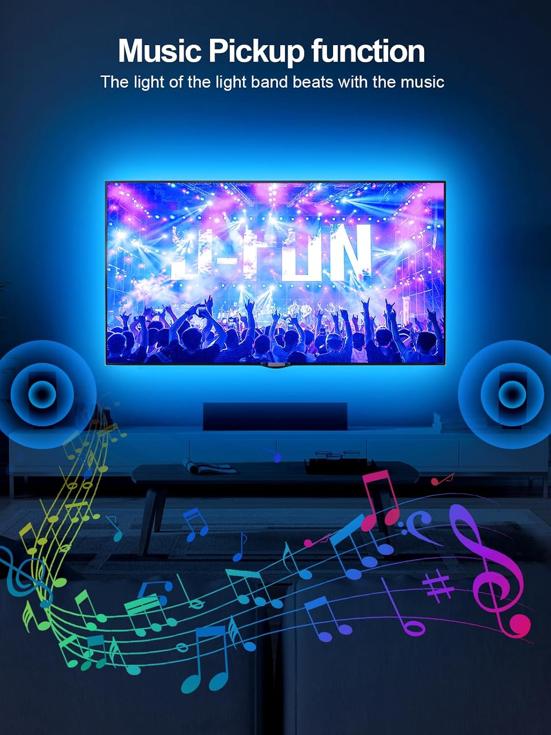 KANTUTOE TV Lights Behind, 19.68ft LED Lights for 55-85 Inch TV, RGB TV Backlight, Music Sync Bluetooth APP and Remote Control Strip Lights USB Powered for Bedroom Gaming Room Decor