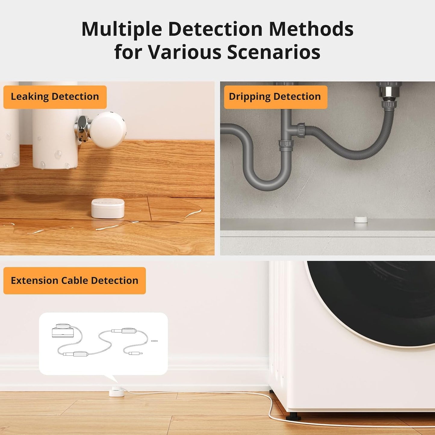 SONOFF SNZB-05P Zigbee Water Leak Sensor for Alarm System and Smart Home Automation, Wireless Mini Flood Detector for Kitchen Bathroom Basement 1Pack