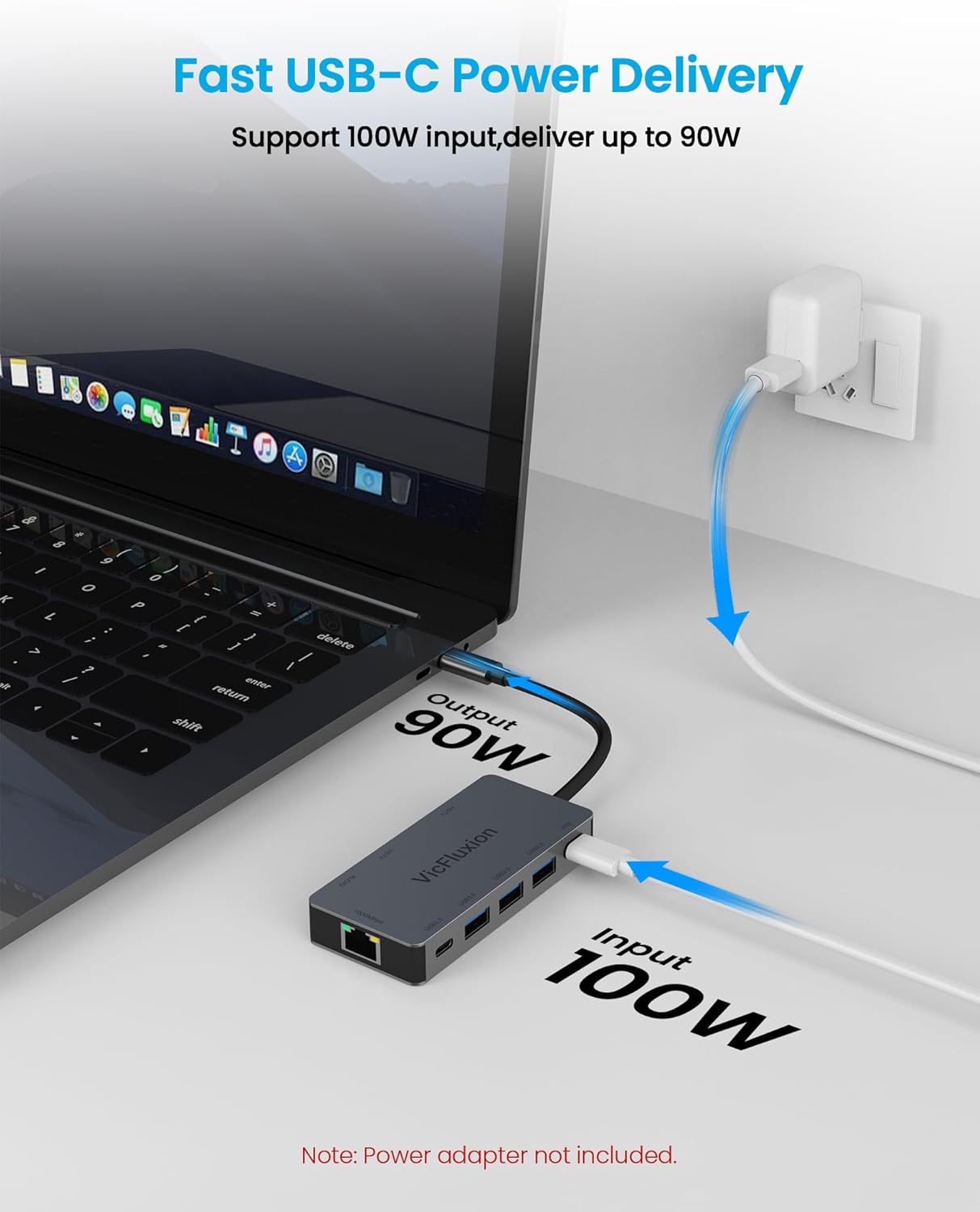 USB C Docking Station Dual Monitor for Laptop, 9-in-1 USB Hub with 2 HDMI | 4K@60Hz, Gigabit Ethernet, 3*USB 3.0, 1*USB C, PD 100W, 3.5mm Audio, USB C Dock for Laptop/Computer/Tablets/Windows