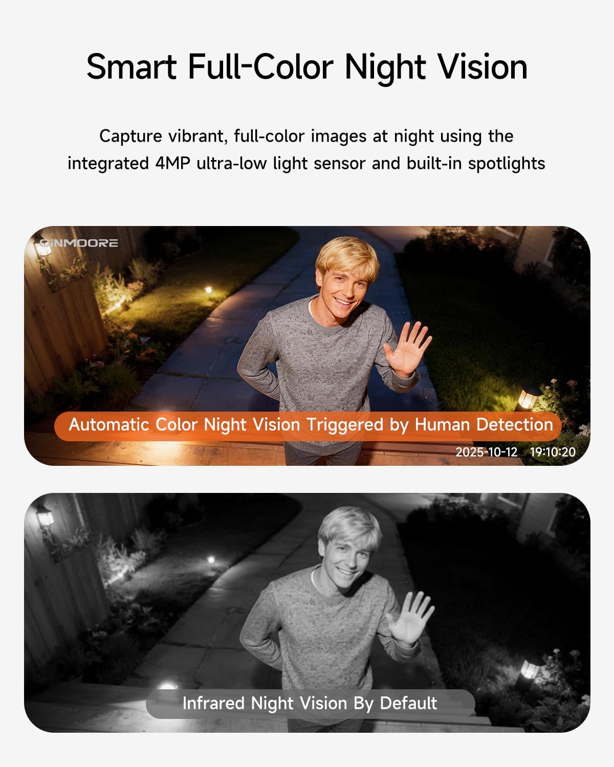 2 Pack 2.5K Security Camera Wireless Outdoor, 2.4G WiFi Battery Powered Outdoor Camera, Magnetic Mount Cameras for Home Security, Color Night Vision, Spotlight, Siren Alarm, 2-Way Talk
