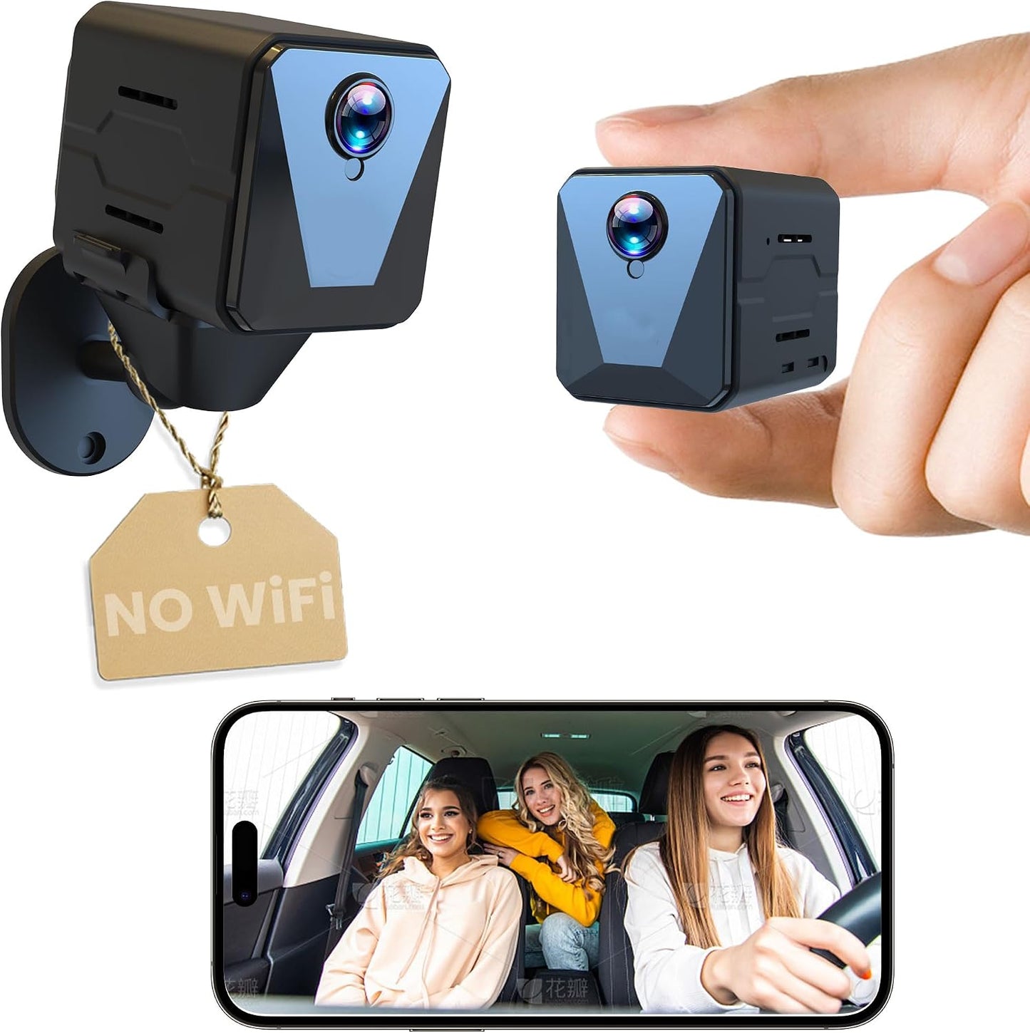 Funstorm 2025 Upgraded Security Camera, 4K HD Mini Nanny Cam for Home with Night Vision, WiFi Indoor Camera, 100 Days Long Battery Life, Motion Detection, Remote Viewing, Wireless Surveillance Cam