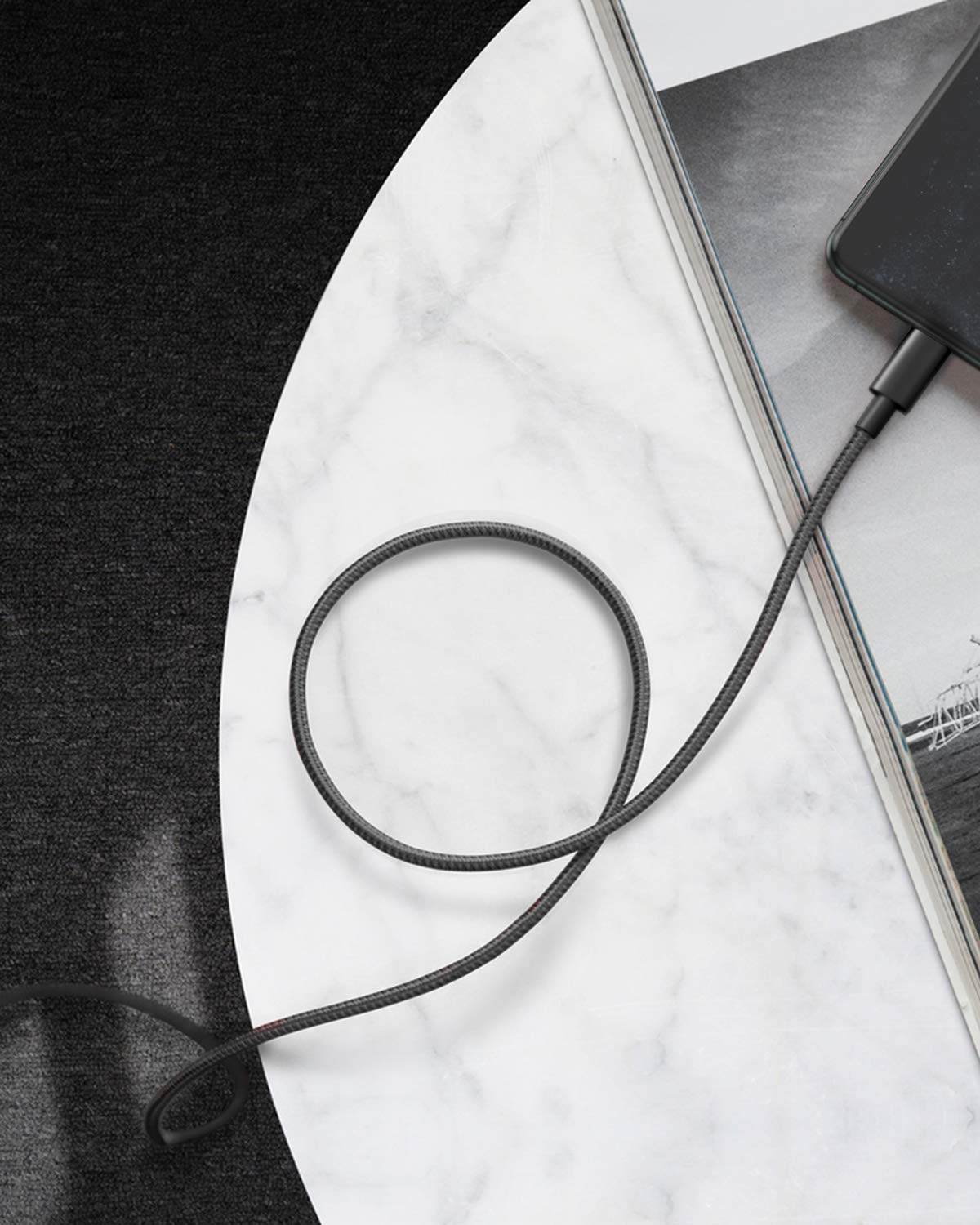 Anker New Nylon USB C to Lightning Cable, MFi-Certified Cord (6 ft, Black) | For iPhone 14 Series and More