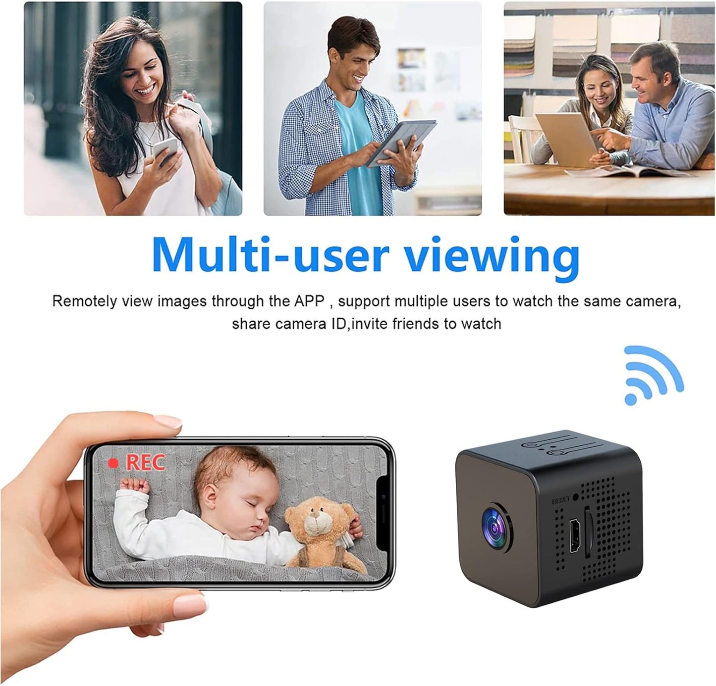 2K Security Cameras - Indoor Camer - Spy Cameras -Nanny Camera - WiFi Wireless Cam - HD Surveillance Cam - Home Camer for Pet/Baby - with Night Vision - -Motion Detection Surveillance Cameras