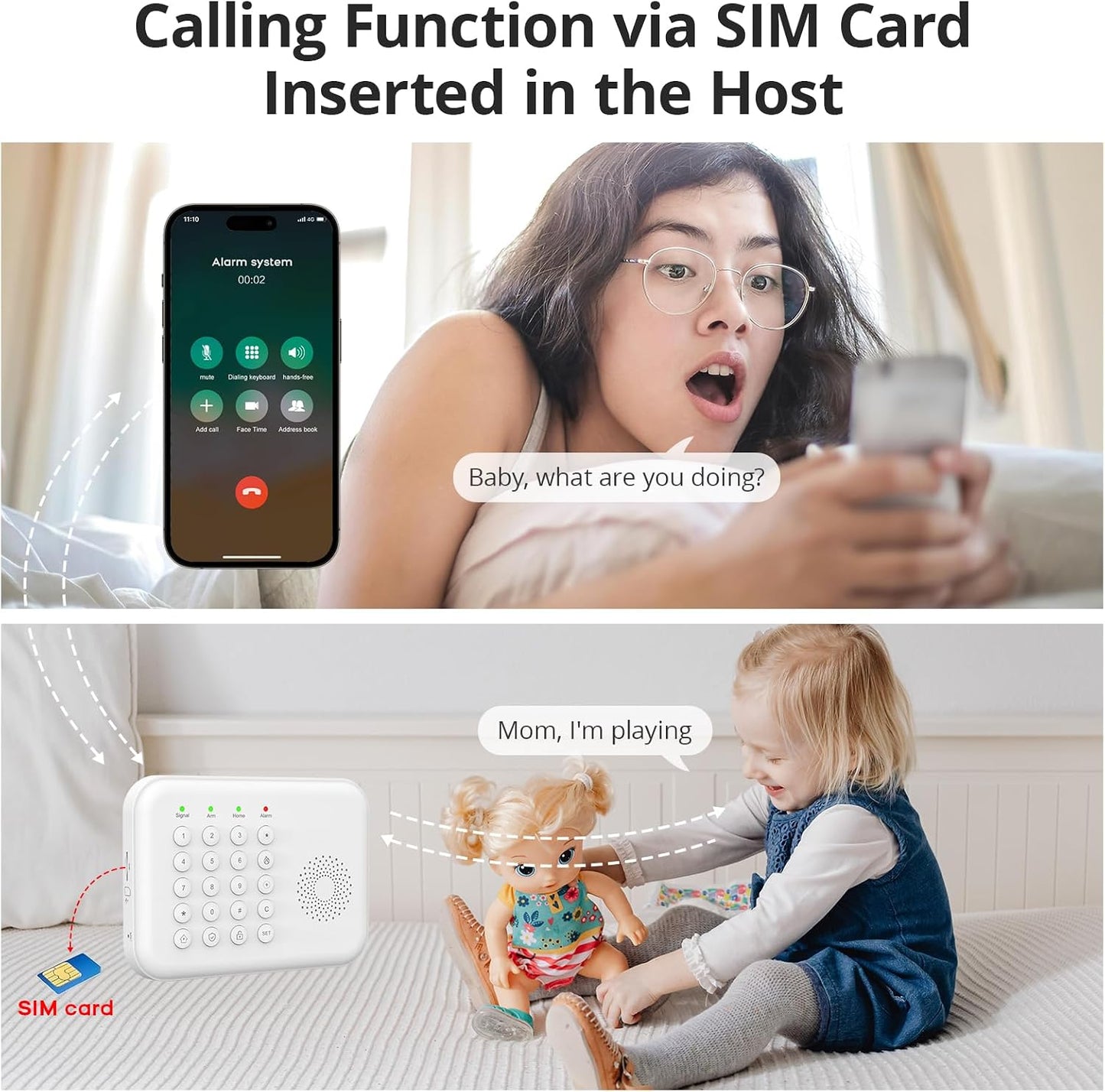 Alarm System for Home Security,2025 Upgraded Wireless Security System with WiFi+GSM/4G Instant App Alerts & Auto Alarm Dial,Door/Window Sensors Compatible with Alexa/Google NO Monthly Fees