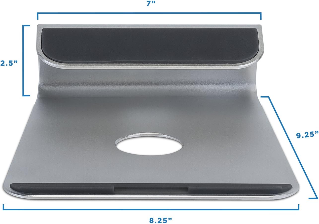 Mount-It! Tilted Laptop Riser for MacBook and iPad Pro - Ergonomic Laptop and Tablet Wedge - Notebook Cooling Stand for MacBook Pro, Chromebook, iPad Pro, Drawing Tablets with 11"-15" Screens