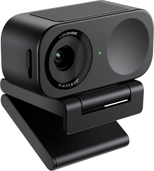LOVENSE Webcam 2 4K for PC, Live Streaming Camera, 1/2" Sensor True Focus | Computer Camera for Desktop &amp; Laptop, USB Web Camera, 4K Video Streaming, Work From Home, Gaming, Online Meetings, Easy Setup