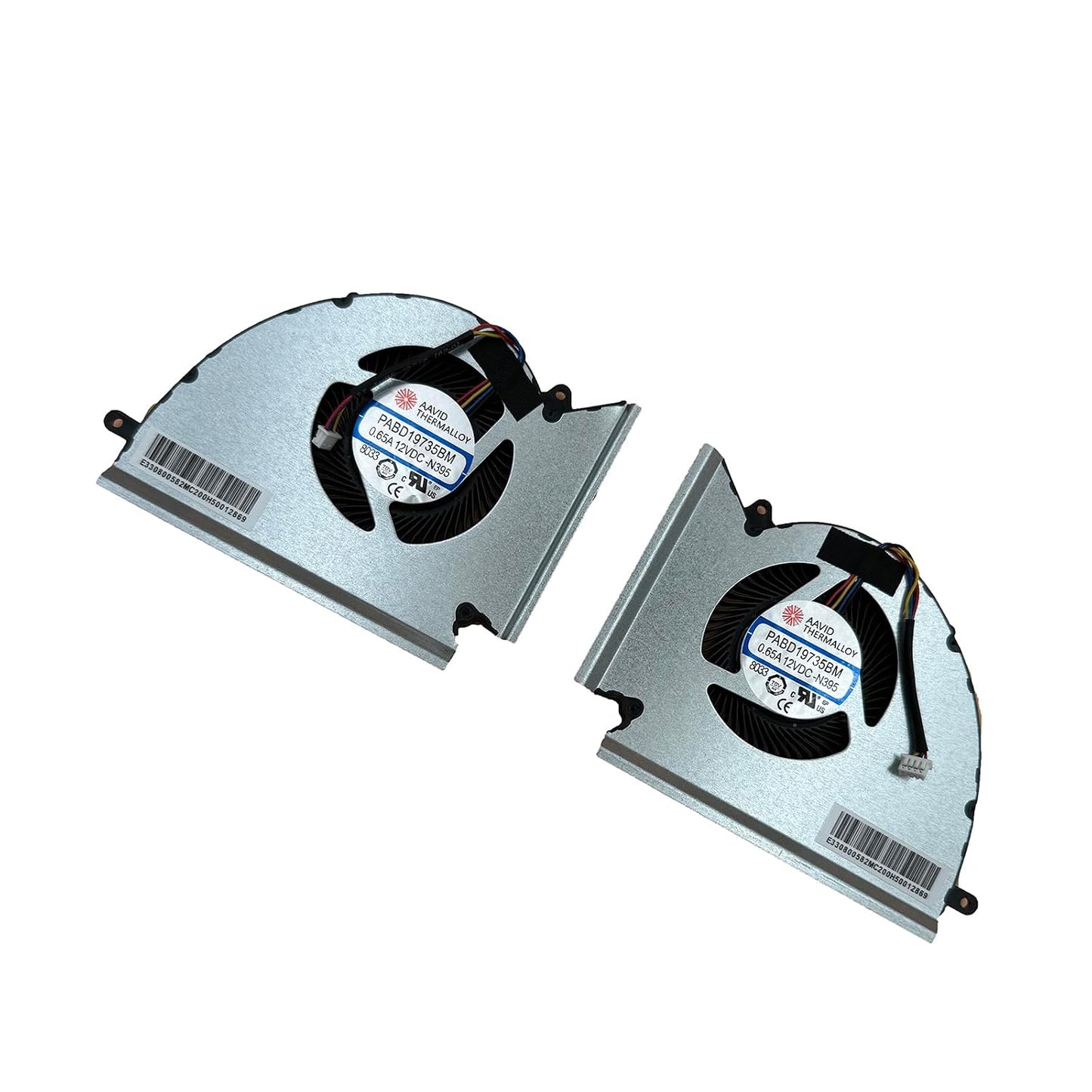 Replacement New Laptop CPU + GPU Cooling Fan for MSI GE76 GP76 WE76 MS-17K3 MS-17K2 MS-17K1 Series PABD1A010SHL-N452 PABD1A010SHR-N451 DC12V 0.6A Fan