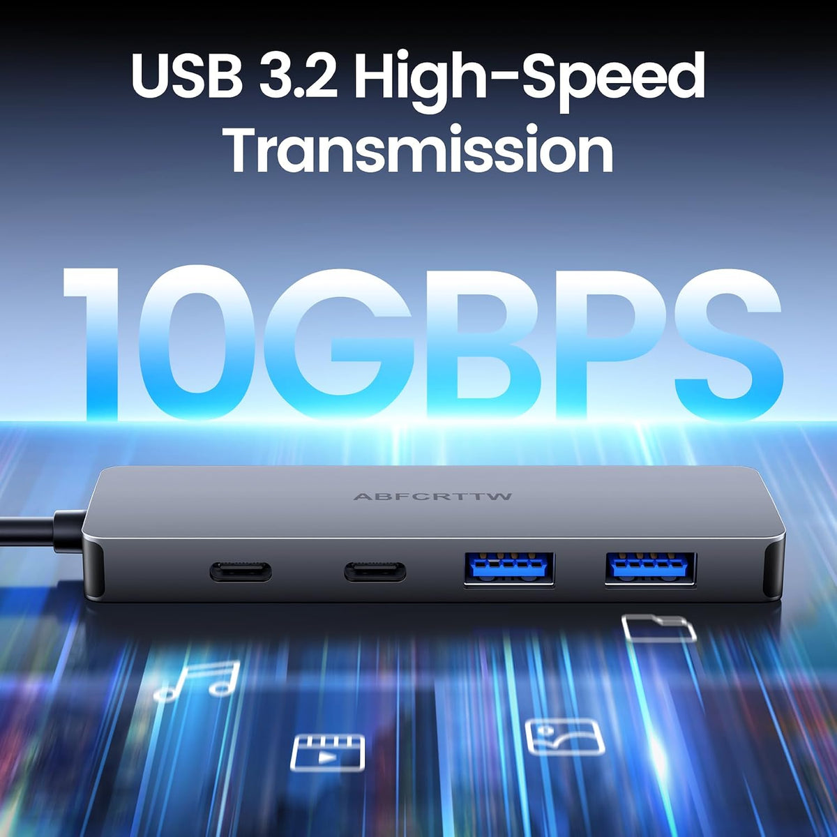 4FT USB C Hub 3.2 Multiport Adapter for MacBook Neo