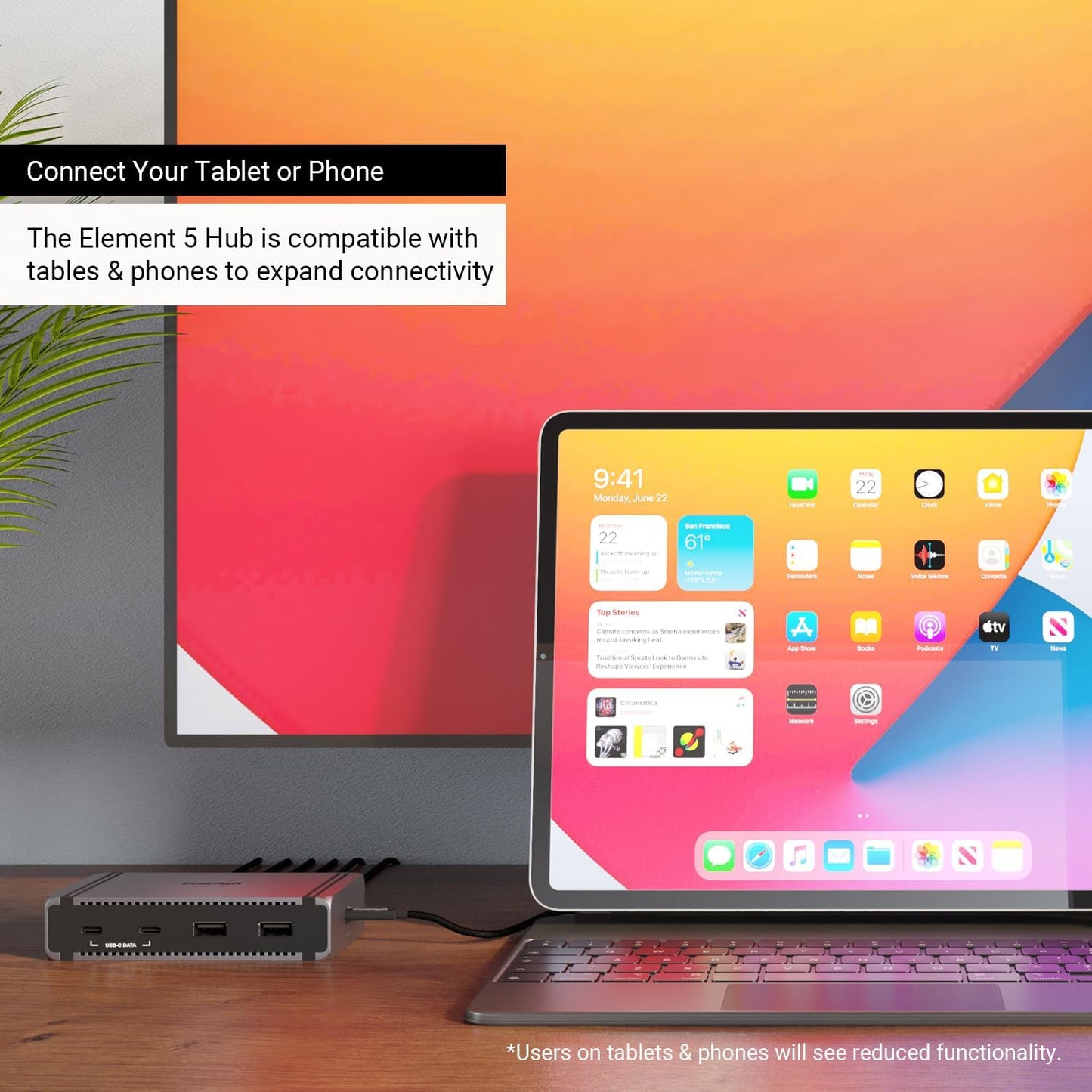 CalDigit E5 - Thunderbolt 5 Element 5 Hub - 9 Ports, 4 x Thunderbolt 5/USB4 v2, 3 x USB-A & 2 x USB-C 10Gb/s, Single 8K, Dual 6K/8K, or Two 4K@240Hz Displays, 90W Charging, 0.8m Cable 180W PSU