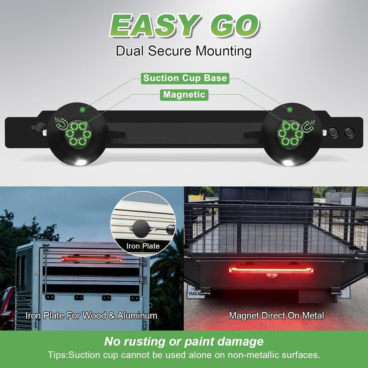 Agrieyes T328 Solar Wireless Tow Light Bar w/Receiver, Truck Towing Lights