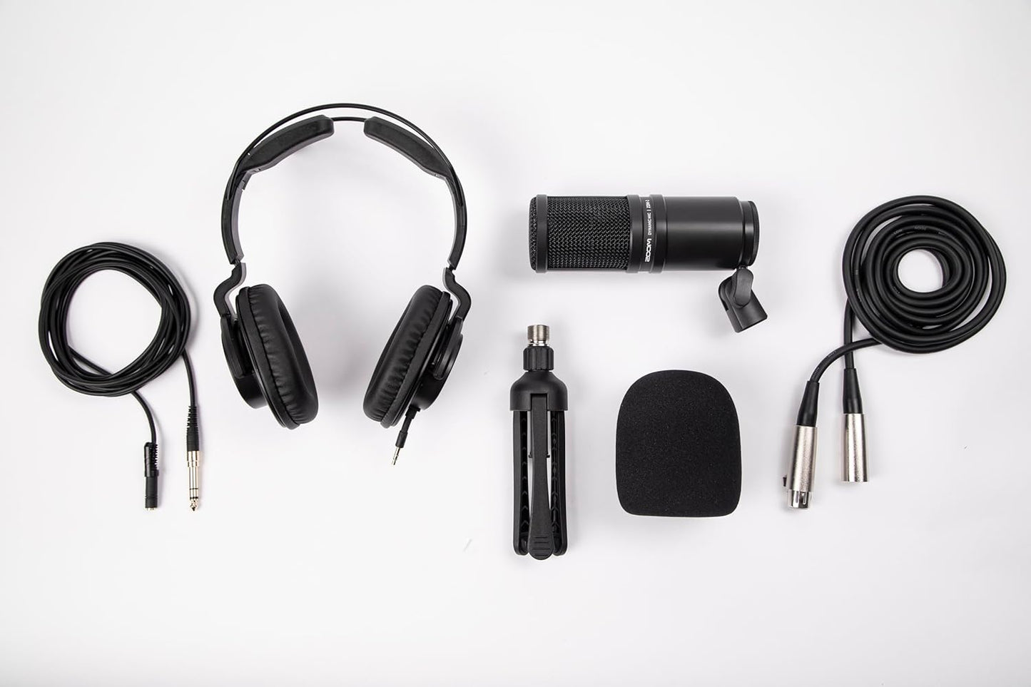Zoom ZDM-1 Podcast Mic Pack for Podcasters with Dynamic Mic & Headphones | Includes Dynamic Microphone, Headphones, Tripod, Windscreen, and XLR Cable