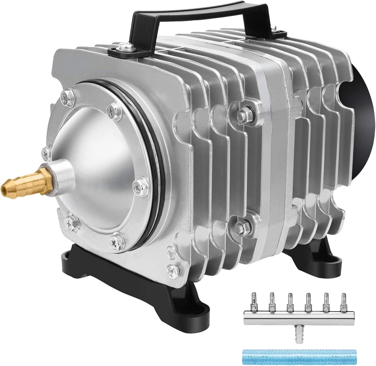 AquaMiracle Aquarium Air Pump Commercial Air Pump with Aluminum Housing, 600/1000/1200/1750GPH Fish Tank Bubbler Pond Aerator for Aquariums, Ponds, Hydroponics