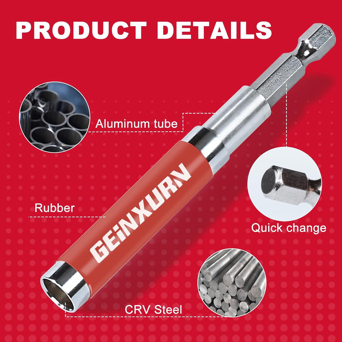 5 PCS Drive Guide with Self Retracting Sleeve, Mixed Length Magnetic Drill Bit Tip Holder for Prevent Screws Shaking When Driving