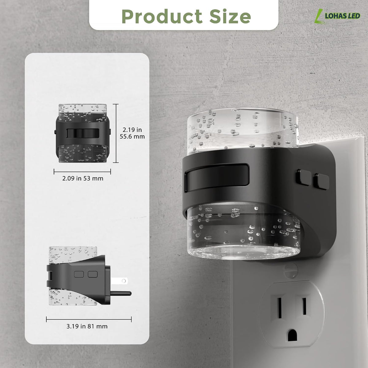 L LOHAS LED Motion Sensor Night Light,5CCT Night Lights Plug into Wall