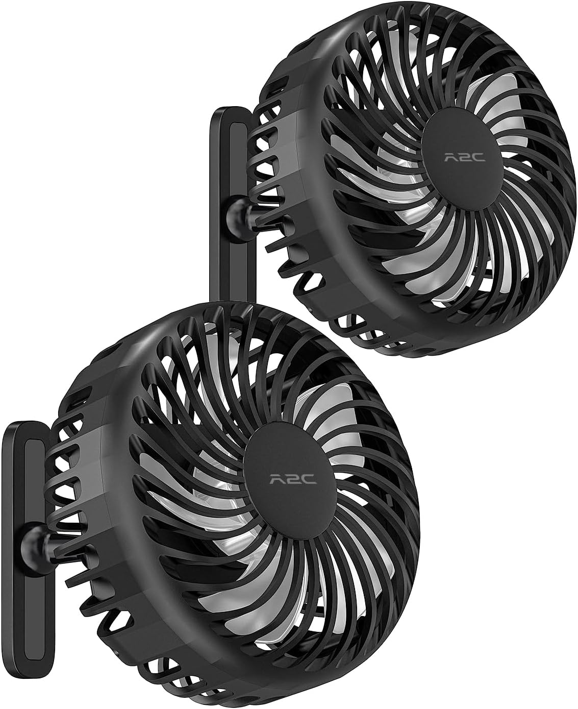 A2C Golf Cart Fan Rechargeable Magnetic Base Battery Operated Portable Fan | 3 Speeds, 4000 RPM Strong Airflow for Yamaha, EZGO, Club Car 360° Rotatable Golf Cart Accessories Gifts for Men, Dad, Husband