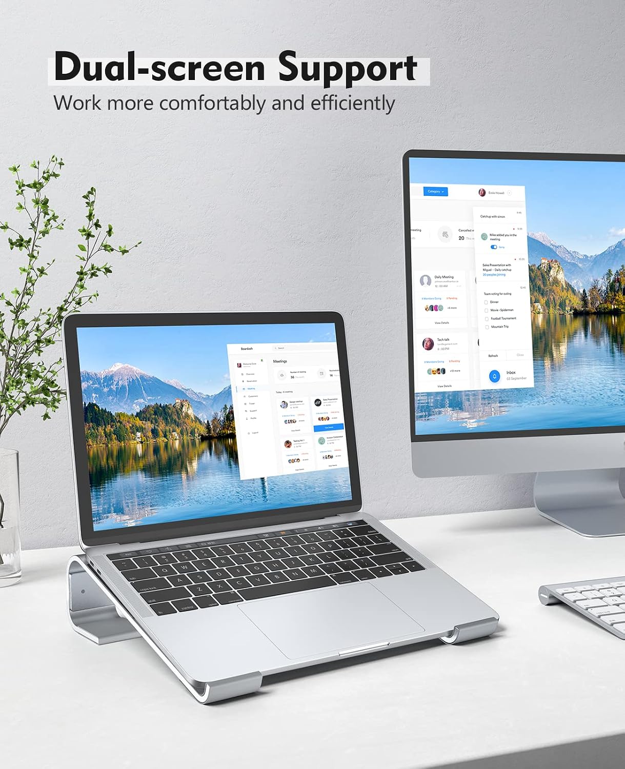 Soqool Laptop Stand for Desk,Aluminum Computer Stand for Cooling | Sturdy Stable Ergonomic Laptop Riser Compatible with MacBook Pro Stand Air/Dell/HP/Lenovo 10-16.2inch Notebook