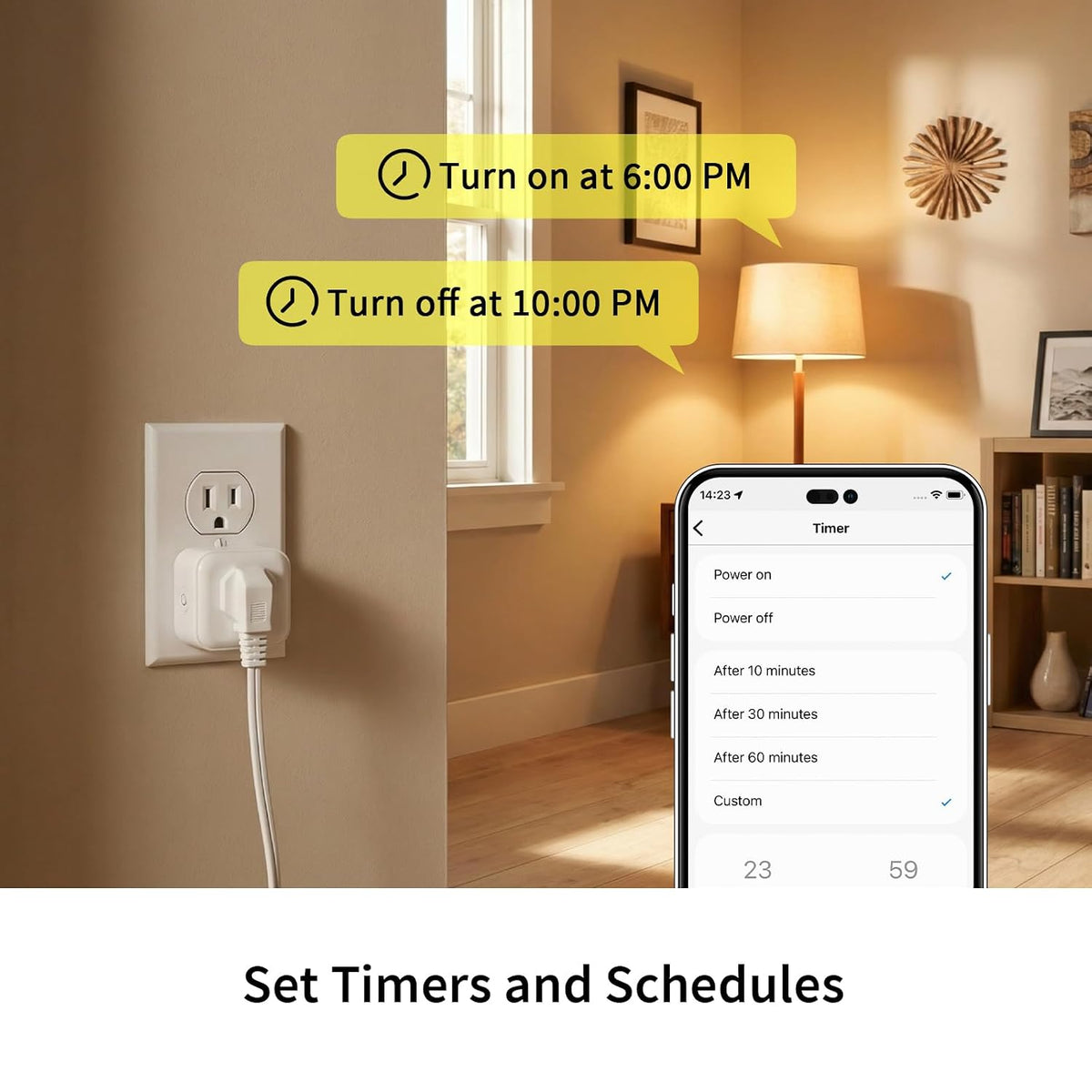Minoston Z-Wave Outlet Dimmer, 800 Series Z-Wave Smart Plug, Z-Wave Hub Required, Alexa and Google Assistant Compatible, 200W (MP21ZD)