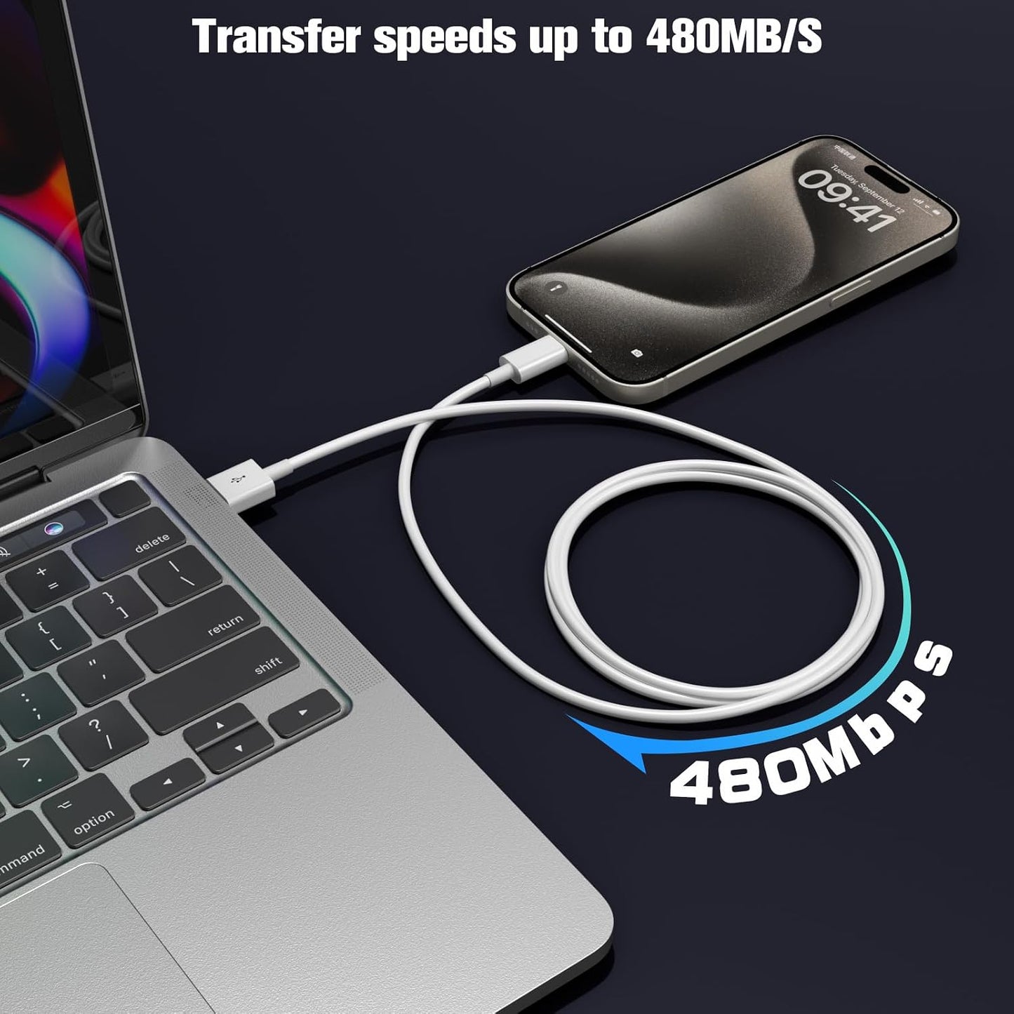 Car Carplay Cable for iPhone 17/16/15,iPhone 16/15 Plus17/16/15 Pro 17/16/15Pro Max charger ,USB A to USB C for Carplay USB C Cord, iPad USB C Cable 10th, iPad Air Car Charger Cable Cord 6FT (White)