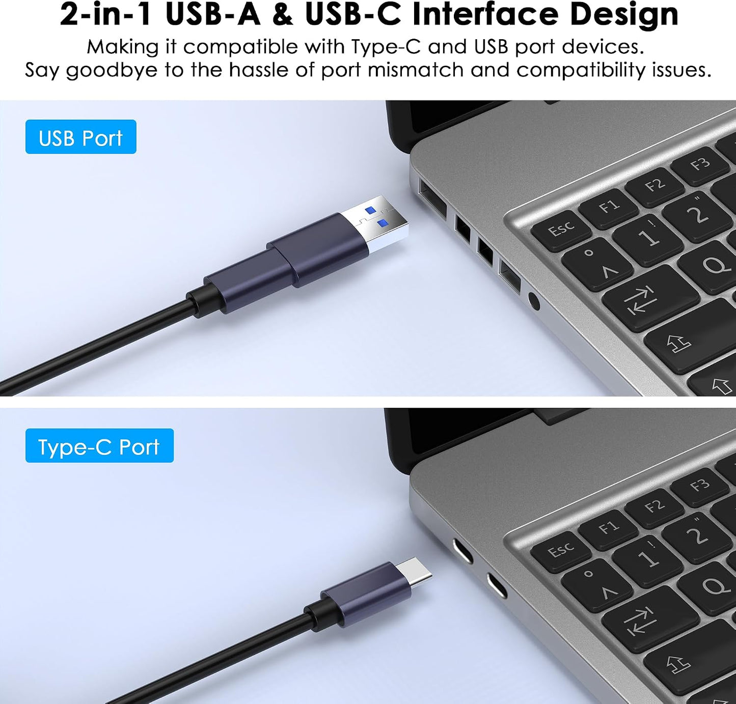 USB 3.0 Video Capture Card with PD 100W, Recording 4K, 1080P 60FPS, HDMI to USB-A/USB-C Capture Card with USB 3.0 Port for Quest 3, Switch, PS5/4, Camera, Xbox, Tablet PC