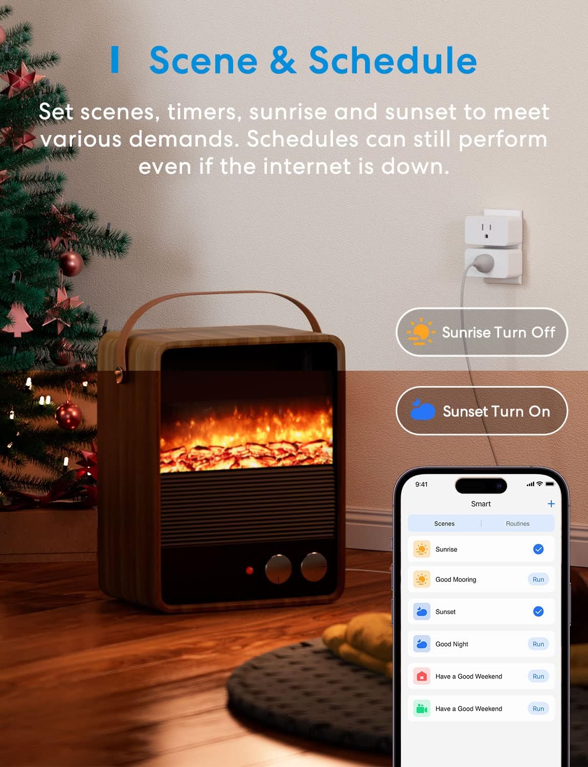 meross Smart Plug 4 Pack, Supports Apple HomeKit, 15A Wi-Fi Outlet Plug