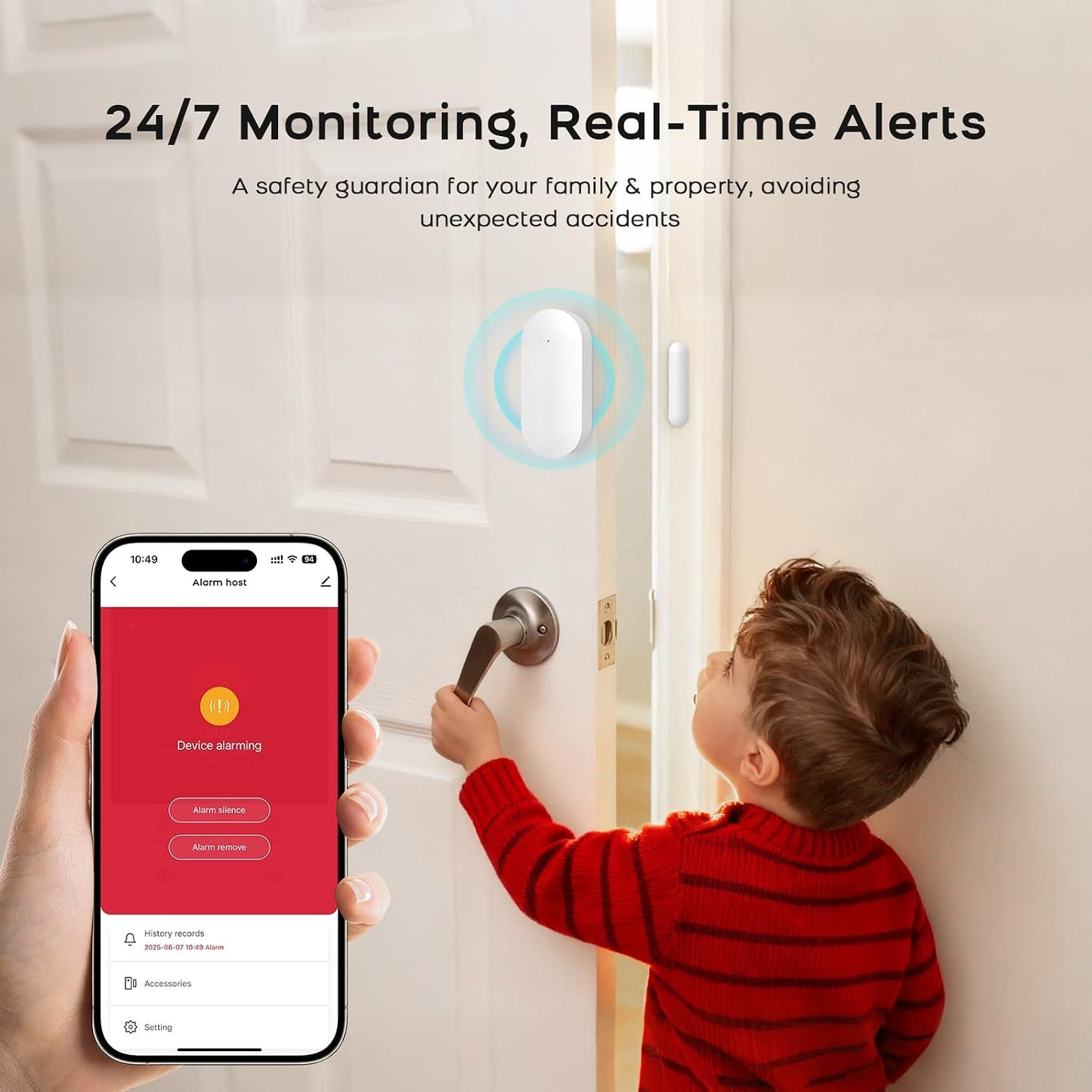 Wireless Alarm System for Home Security,24Pcs WiFi+GSM/4G Home Alarm System with Loud Alarm Security System,SOS Button,Window Alarms, APP Control,Motion Sensors,Compatible with Alexa,NO Monthly Fee