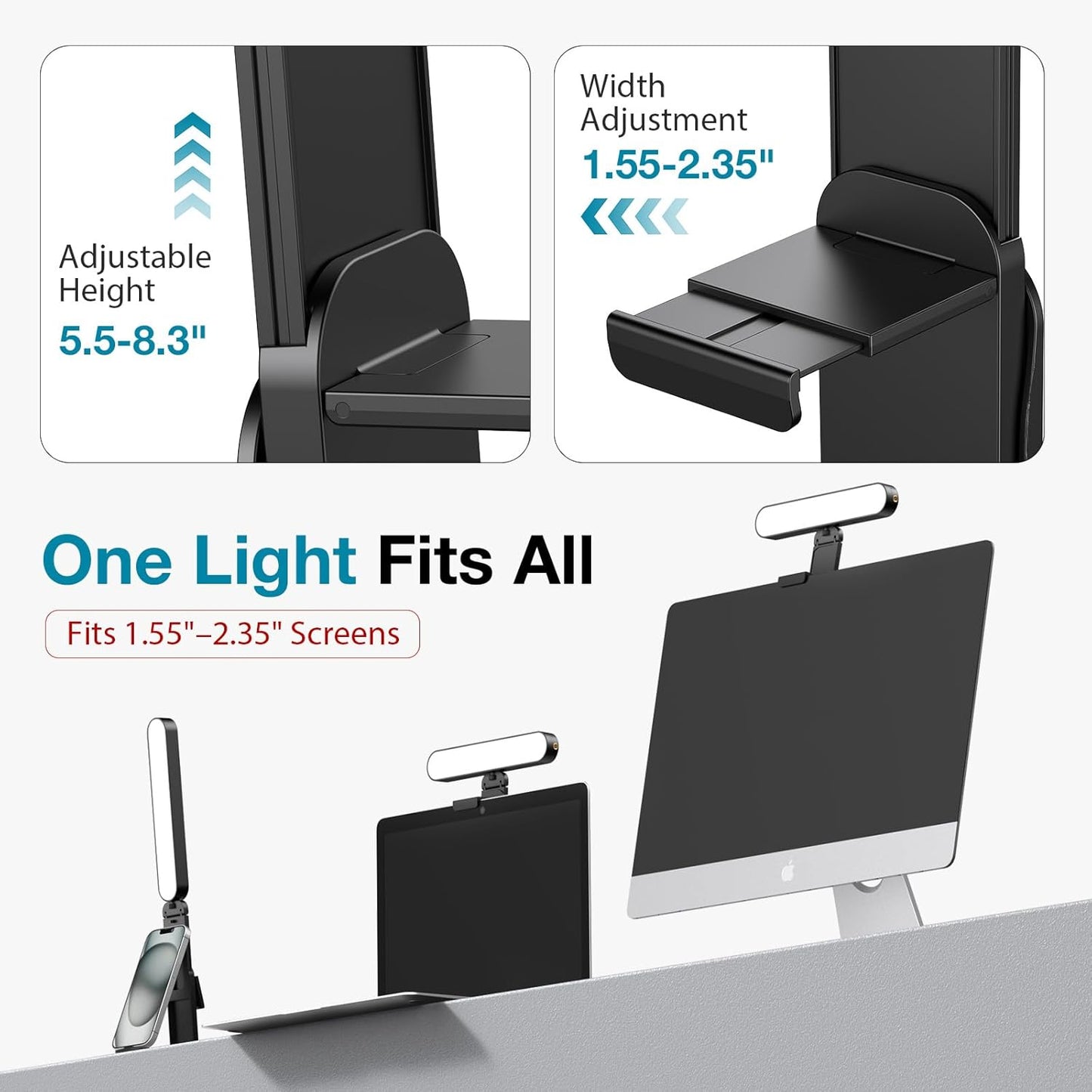 InnoGear Ring Light for Computer On-Camera Monitor Video Conference Light | LED Lights for Video, Clip On, Remote Control, 3 Color Modes, Adjustable, Monitor, Laptop, Easy to Attach, Recording