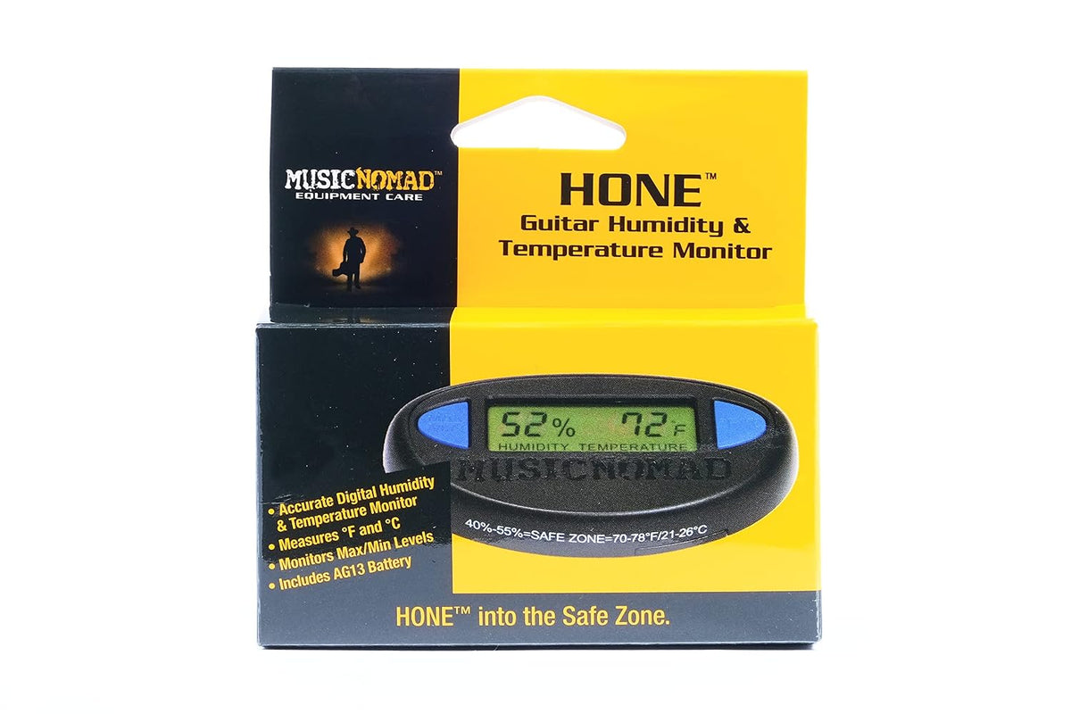 MusicNomad Hone Guitar Hygrometer Monitor Humidity & Temperature (MN312)