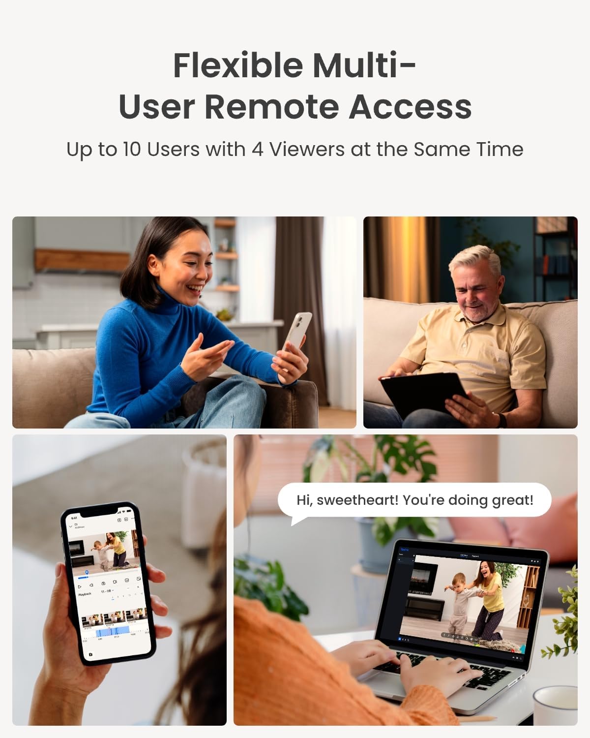 REOLINK 4MP 2K Indoor Camera E1, Plug-in WiFi 6 Security Camera | 360 Degree Pet Camera with Phone app, Baby Monitor with Person/Pet/Cry Detection, Night Vision, 2-Way Talk, Local Storage