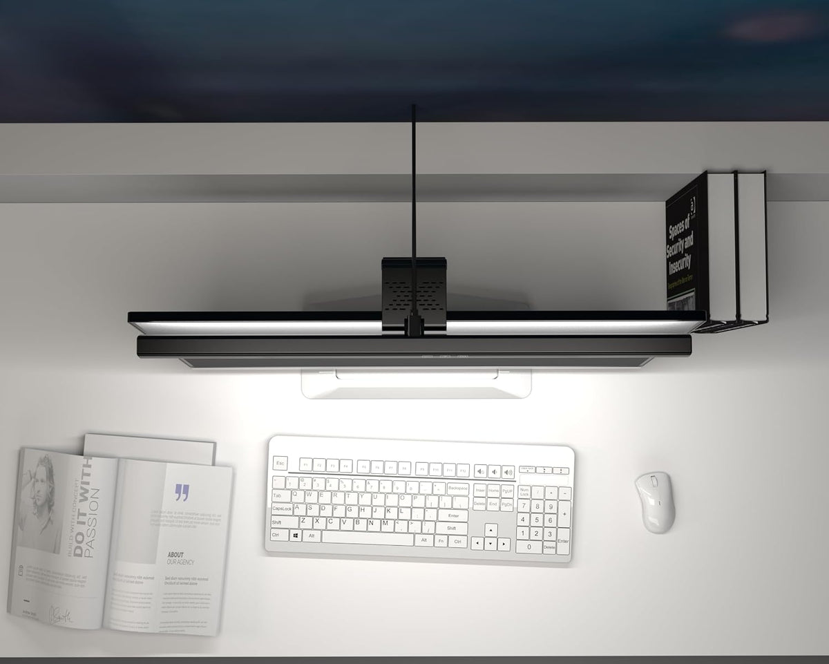 BY-J Monitor Light Bar, Fit for Flat Monitor, Eye-Care USB Reading LED Task Lamp with Touch Control, No Screen Glare Dimmable Desk Lamp Computer Monitor Light Bar for Screen Home Office