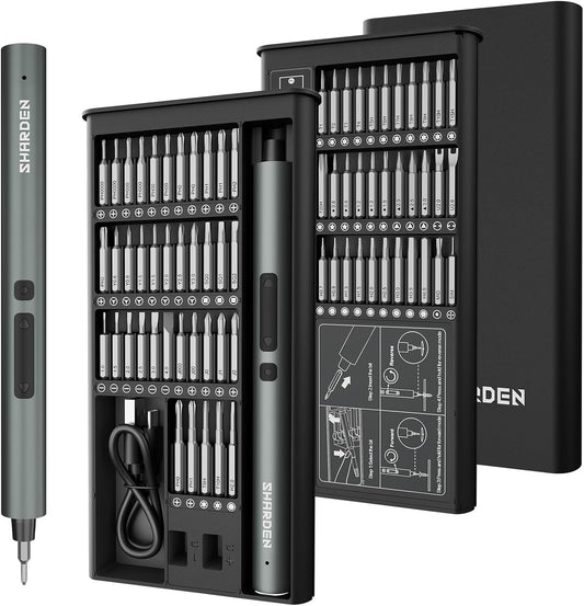75 IN 1 Mini Electric Screwdriver Set, Power Screwdriver | 71 S2 Precision Bits, 3 LED Lights, Magnetic Storage, USB-C Charging, Cordless Screwdriver Repair Tool Kit for Electronics