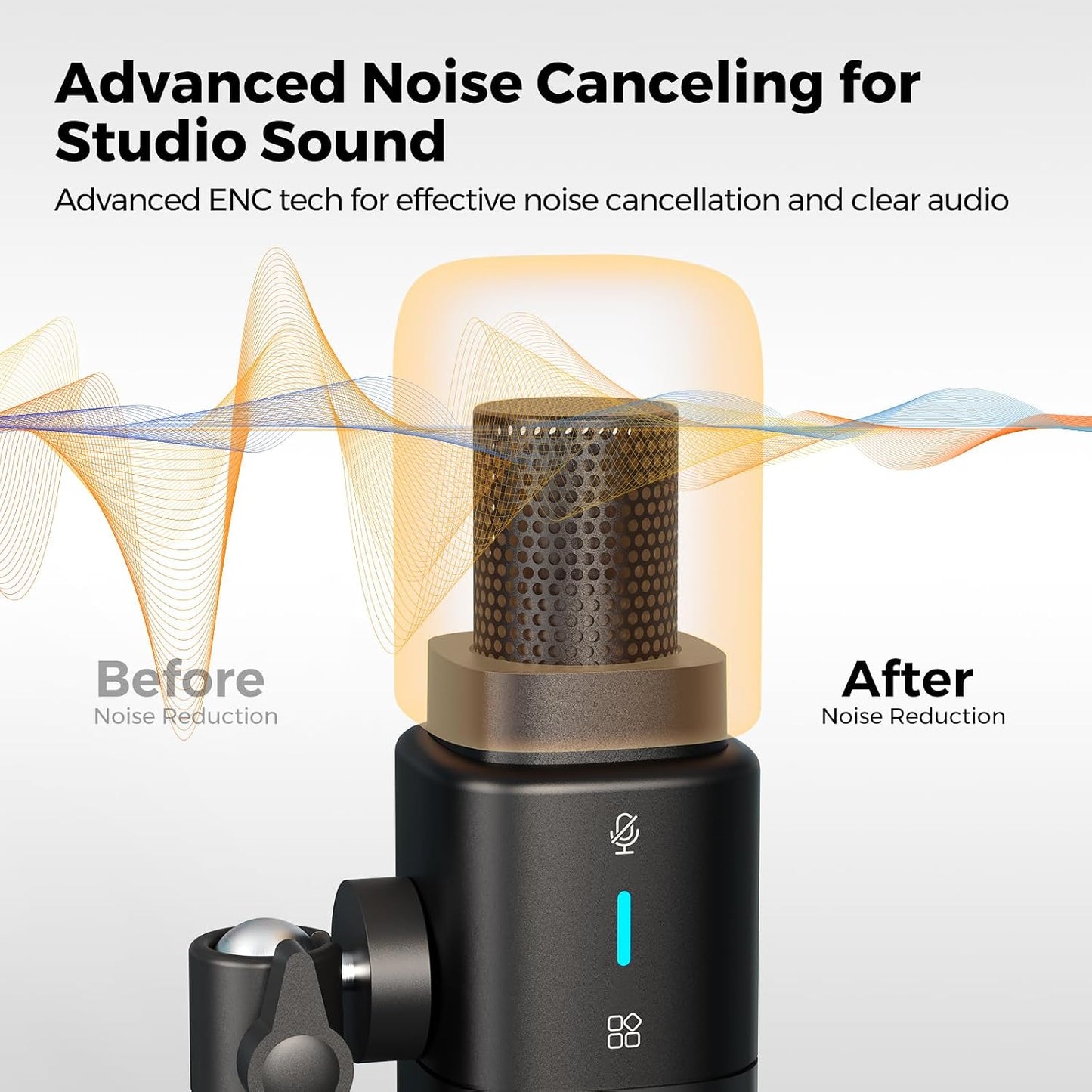 NearStream AM25X Gen3 USB/XLR Podcast Microphone for PC/Audio Mixer | Condenser Mic with Desk Stand for Stream/Podcast, USB-C Noise Canceling, Volume, Headphone Jack, Mute, XLR for Audio Mixers