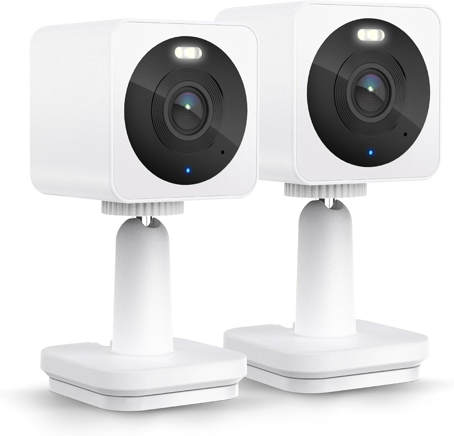 WYZE Cam OG Indoor/Outdoor 1080p Wi-Fi Smart Home Security Camera with Color Night Vision, Motion Detection, 2-Way Audio, Compatible with Alexa & Google, White (2-Pack), Free Expert Setup (Renewed)