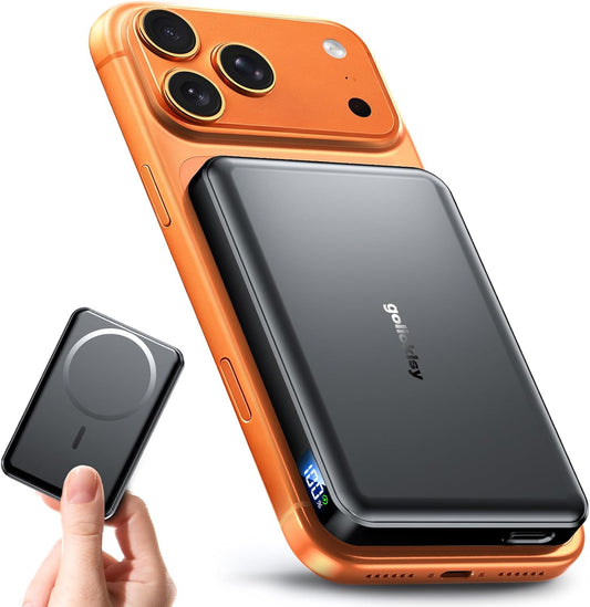 10000mAh Portable Charger, Magnetic Power Bank for Magsafe Charger, Slim | 20W Wireless Magnetic Battery Pack with iPhone 17/16/15/14, for Samsung/Android via Magnetic Case, Travel Essential